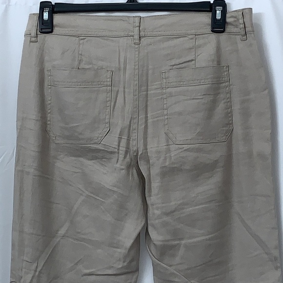 Women’s LiverPool Khaki Linen Pants Size 10/30 EUC - Picture 5 of 8